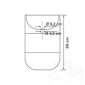 Раковина Tao Onyx, 42 x 68 см