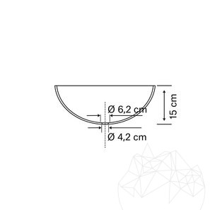 Раковина из мрамора Matia Light Beige RS-5, 42 x 15 см