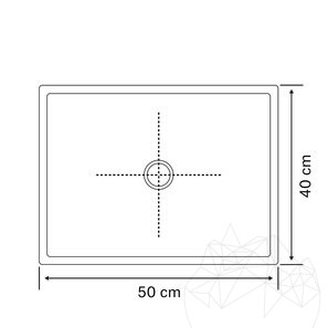 Раковина Matia Travertine Silver BRTA, 50 x 40 x 13 см