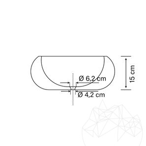 Раковина из мрамора Matia Ceppo Grey RS-24