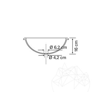 Раковина из травертина Matia Latte RS-19, 41 x 16 см