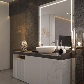 Lastra Granit Black Crystal Double Wave Design 2CM