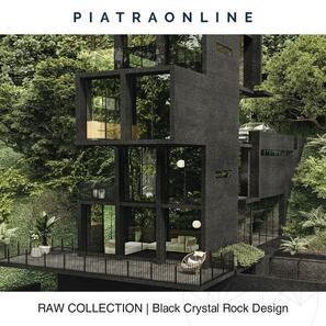Гранитная плита Black Crystal Rock Design 3 см