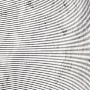 Lastra Marmura Carrara White Zigzag Design 2CM