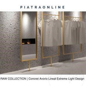 Lastra Granit Concrete Avorio Lineal Extreme Light Design 2CM