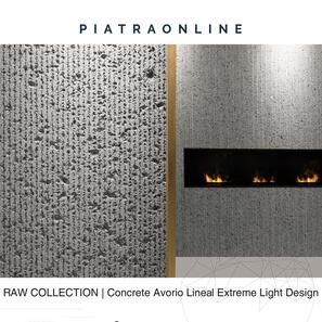 Lastra Granit Concrete Avorio Lineal Extreme Light Design 2CM