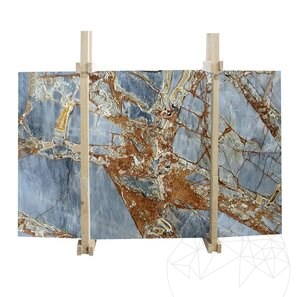 Lastra Marmura Fantastic Blue Polisata, 2 cm