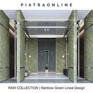Lastra Granit Rainbow Green Lineal Design 2CM