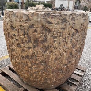 Limestone Planter – Jardinieră din Piatra Naturală pentru Flori & Copaci Ornamentali, Exterior/Interior, 75 x 75 x 70 cm