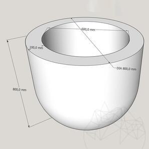 Limestone Planter – Jardinieră din Piatra Naturală pentru Flori & Copaci Ornamentali, Exterior/Interior, 75 x 75 x 70 cm