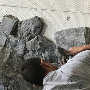 Marmura Poligonala Rock Face Black