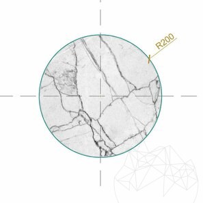 Приставной столик Moon из мрамора Volakas