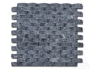 Черная овальная мраморная мозаика, 1,8 x 5 см