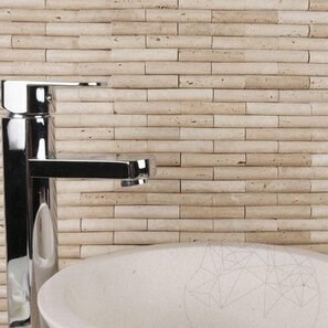 Мозаика из травертина Classic Bamboo, 2 x 10 см