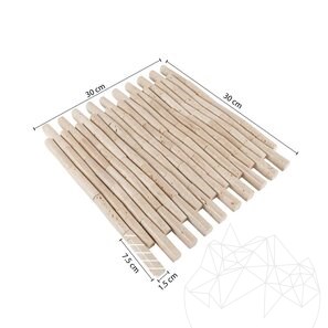 Мозаика из травертина Classic Bamboo, 2 x 10 см
