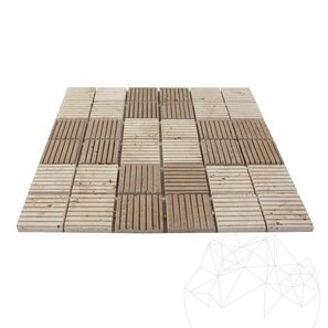 Мозаика из классического травертина - ризованный орех, 4,7 x 4,7 см