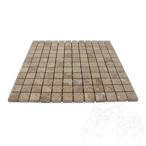 Полированная мозаика из латте-травертина, 2,3 x 2,3 см