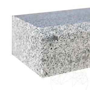 Bordura Granit Bianco Sardo, 10 x 15 x 50 cm (Bizot 2 cm 1L)