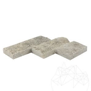 Travertin Silver Scapitat, 7.5 cm x LL x 2.2 cm