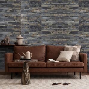 Ardezie Flexibila SKIN Panel 3D Express - Autumn Rustic, 60x15 cm, Autoadeziv 3M pt. Placari Interioare Mobilier, Pereti