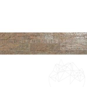 Гибкая 3D-панель из кварцита SKIN - медь, 60 x 15 см (с 3M на задней стороне)