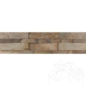 Ardezie Naturala Panel - Indian Autumn, 60x15 cm, pt. Placari Interioare, Pereti