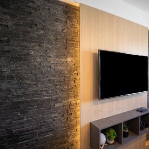 Panel Ardezie Stras Black 15 x 60cm