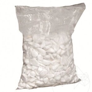 Pebbles Marmura Alba Thassos, 3-6 cm Sac 20 kg