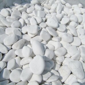 Pebbles Marmura Alba Thassos, 6-10 cm Sac 20 kg