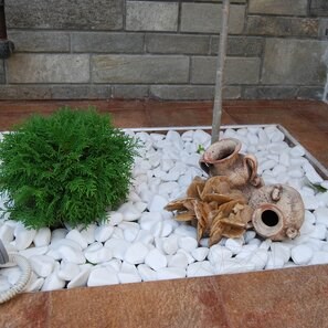 Pebbles Marmura Alba Thassos, 6-10 cm Sac 20 kg