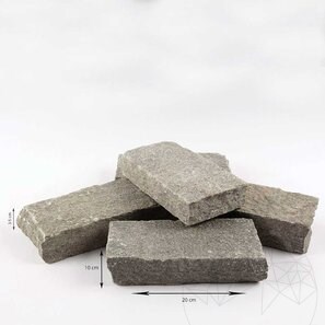 Piatra Cubica Ardezie Kavala Natur, 20 x 10 x 3-5 cm