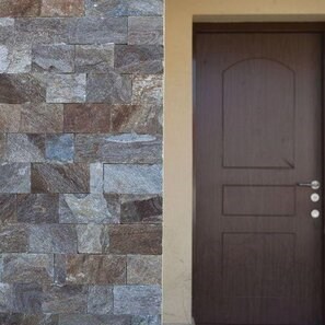 Ardezie Rusty Brown Natur, 10 cm x LL | Piatra Decorativa - Placari Verticale, Exterior-Interior