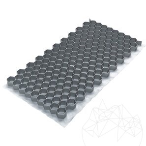 Profil fagure pentru stabilizarea pietrisului, gri, 1176 x 764 x 32 mm
