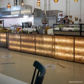 Ardezie Flexibila Translucida SKIN 2mm  - AuBurn, 240 x 90 cm | Iluminare Ambientala, Interior & Exterior