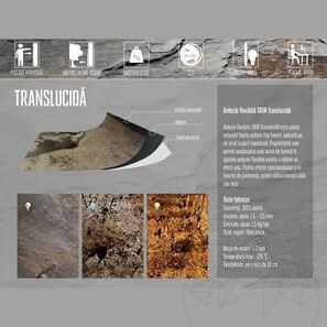 Ardezie Flexibila Translucida SKIN 2mm  - Indian Autumn, 185 x 61 cm | Iluminare Ambientala, Interior & Exterior