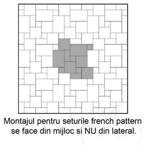 Travertin Classic Cross Cut French Pattern Set Antichizat, 1.2 cm
