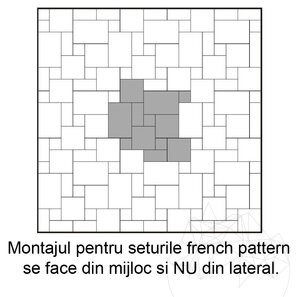 Marmura Rosalina French Pattern set Sablat, 3 cm
