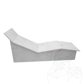 Sezlong Marmura Calacatta Lucina Polisata, 194 x 60 x 96 cm