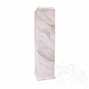 Основание из мрамора Calacatta Lucina, 33 x 33 x 122 см