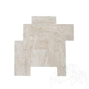 Travertin Striato Beige French Pattern Set Mat, 1.2 cm