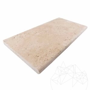 Travertin Classic Cross Cut Periat + Baston 1L, 61 x 30.5 x 3 cm (Treapta/Bordura Piscina)