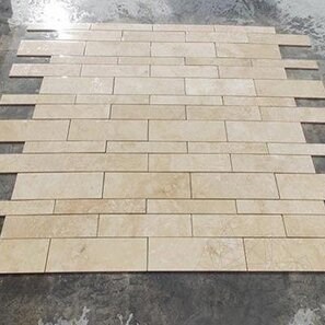 Travertin Classic PREMIUM Cross Cut Plank Set Mat, 1.2 cm