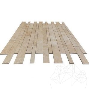 Travertin Classic PREMIUM Cross Cut Plank Set Mat, 1.2 cm