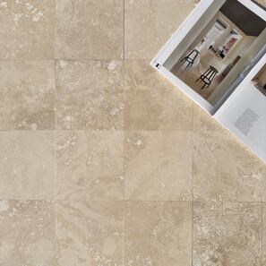 Travertin Classic PREMIUM Cross Cut Mat 20.3 x 20.3 x 1.2cm