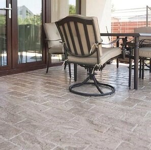 Travertin Latte PREMIUM Periat si Daltuit, 30.5 x 15.2 x 3 cm (Pavaj Exterior)