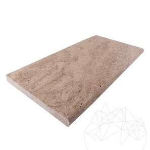 Travertin Latte PREMIUM Periat +Baston 1L, 61 x 30.5 x 3 cm (Treapta/Bordura Piscina)