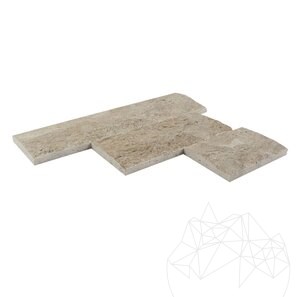 Travertin Latte PREMIUM Scapitat, 10 cm x LL x 1.3 cm