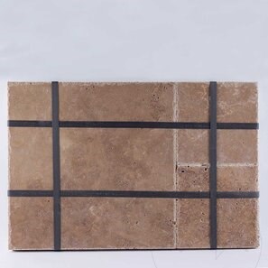 Набор из травертина Noce Cross Cut French Pattern, шлифованный и точеный, 1,2 см