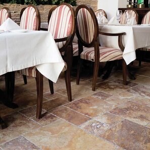 Travertin Peach Cross Cut French Pattern Set Periat si Daltuit, 1.2 cm