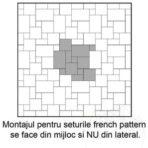 Travertin Peach Cross Cut French Pattern Set Periat si Daltuit, 1.2 cm
